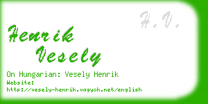 henrik vesely business card